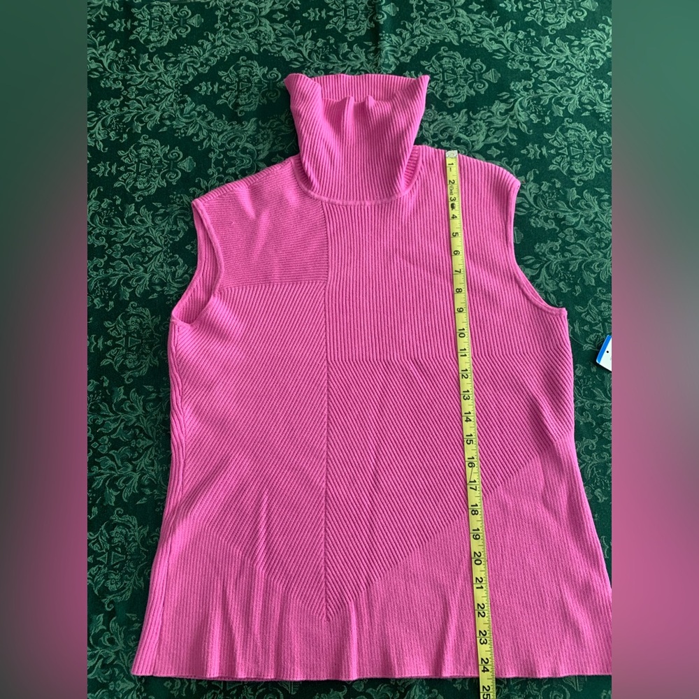Jones New York Turtle Neck Ribbed Tank